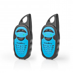 Nedis Walkie-talkie Set | 2 handenheter | Upp till 3 km | Frekvens kanaler: 3 | PTT | Upp till 3 timmar | Blå / Svart Nedis Walkie-talkie Set | 2 handenheter | Upp till 3 km | Frekvens kanaler: 3 | PTT | Upp till 3 timmar | Blå / Svart