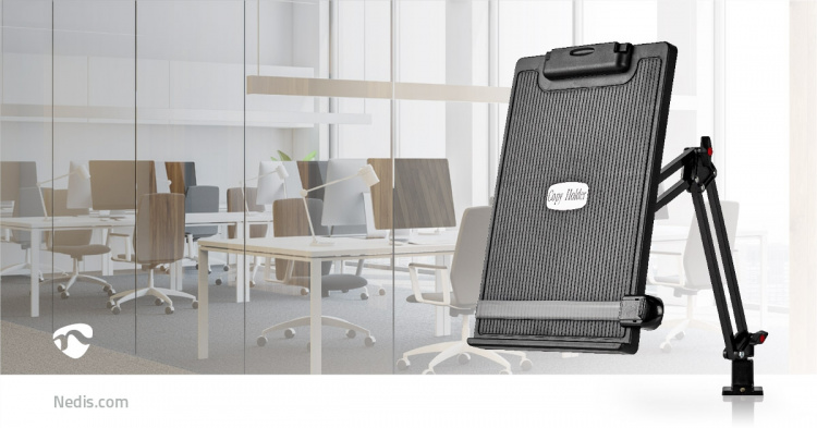 Nedis Dokument hållare | Låsbygel | Lämplig för pappersstorlek: A4 | Fullständigt justerbar / Justerbar vinkel | Vridningsvinkel: 360 ° Nedis Dokument hållare | Låsbygel | Lämplig för pappersstorlek: A4 | Fullständigt justerbar / Justerbar vinkel | Vridningsvinkel: 360 °