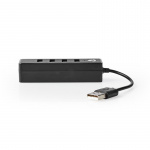 Nedis USB-hubb | USB-A Male | 4x USB A Female | 4-Port port(s) | USB 2.0 | USB ström Nedis USB-hubb | USB-A Male | 4x USB A Female | 4-Port port(s) | USB 2.0 | USB ström
