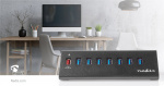Nedis USB-hubb | USB Micro-B Female | USB-A Female | 8-Port port(s) | QC3.0 / USB 3.2 Gen 1 | Strömadapter / USB ström | 5 Gbps | 8x USB