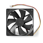 Nedis DC-fläkt | DC | Fläktstorlek: 140 mm | 3-Pin | 24.9 dBA | Svart