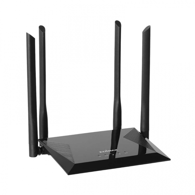 Edimax Trådlös Router AC1200 2.4/5 GHz (Dual Band) 10/100 Mbit Svart