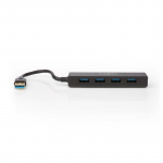 USB-hubb | 4 portar | USB 3.0 | Svart