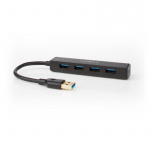 USB-hubb | 4 portar | USB 3.0 | Svart