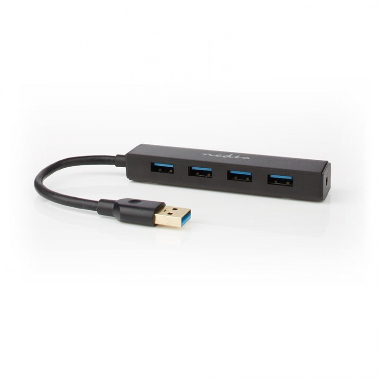 USB-hubb | 4 portar | USB 3.0 | Svart