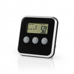 Nedis Kötttermometer | Alarm / Timer | LCD | 0 - 250 °C | Silver / Svart