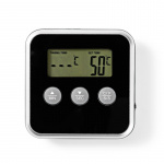 Nedis Kötttermometer | Alarm / Timer | LCD | 0 - 250 °C | Silver / Svart