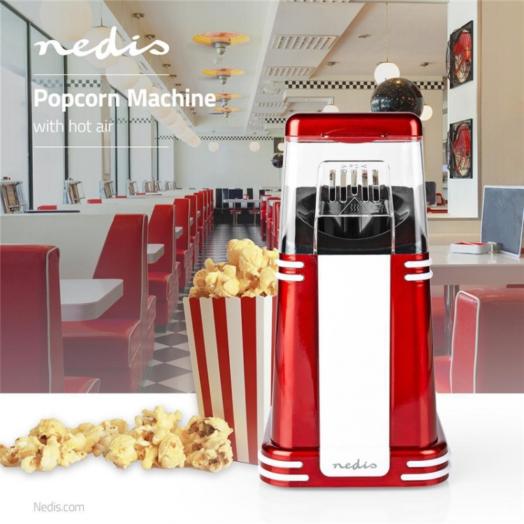 Nedis Popcornmaskin | 1200 W | 2 - 4 min | Röd / Vit Nedis Popcornmaskin | 1200 W | 2 - 4 min | Röd / Vit