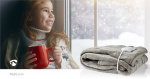 Nedis Elektrisk Filt | Filt | 1 Person | 180 x 130 cm | 9 Värmeinställningar | 9 h | Tvättbar | Överhettningsskydd | Digital kontroll | Fleece