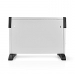 Nedis Konvektionsvärmare | 2000 W | 3 Värmeinställningar | Justerbar termostat | Skydd för att ramla | Integrerade handdtag | Vit