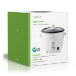 Nedis Riskokare | 0.6 l | 300 W | Ångermaskin i aluminium | Non-stick beläggning | Avlägsningsbar skål | Automatisk avstängning