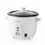 Nedis Riskokare | 0.6 l | 300 W | Ångermaskin i aluminium | Non-stick beläggning | Avlägsningsbar skål | Automatisk avstängning