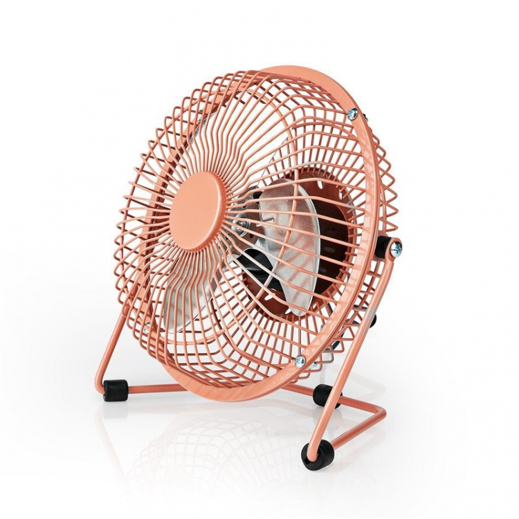 Nedis Bordsfläkt | USB ström | Diameter: 150 mm | 3 W | 1-Hastighet | Vintage Rosa