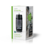 Nedis Mosquito Stop ljusfälla | 3 W | Lamptyp: Lysdiodlampa | Effektiv räckvidd: 30 m² | Svart