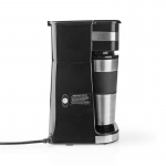 Nedis Kaffebryggare | Filtrera kaffe | 0.4 l | 1 Koppar | Silver / Svart