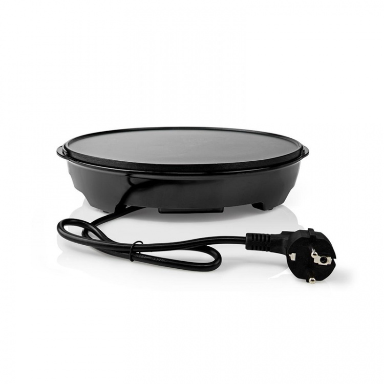Nedis Crepe järn | Diameter: 300 mm | 1200 W | Non-stick beläggning | Temperaturinställning | Indikatorlampa | Svart | Metall