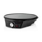 Nedis Crepe järn | Diameter: 300 mm | 1200 W | Non-stick beläggning | Temperaturinställning | Indikatorlampa | Svart | Metall