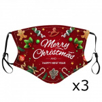 Munskydd med julmotiv (Merry X-mas), 3-pack Munskydd med julmotiv (Merry X-mas), 3-pack