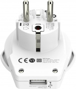 SKROSS Världen till Europa-adapter, integrerad USB-port