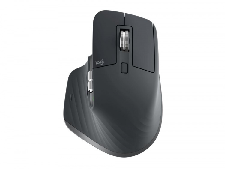 Logitech MX Master 3S - Mus - Trådlös - Bluetooth, 2,4 GHz, Grafit