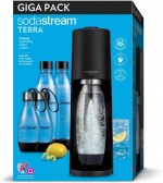 SodaStream TERRA Kolsyremaskin med fem flaskor & patron, Svart SodaStream TERRA Kolsyremaskin med fem flaskor & patron, Svart