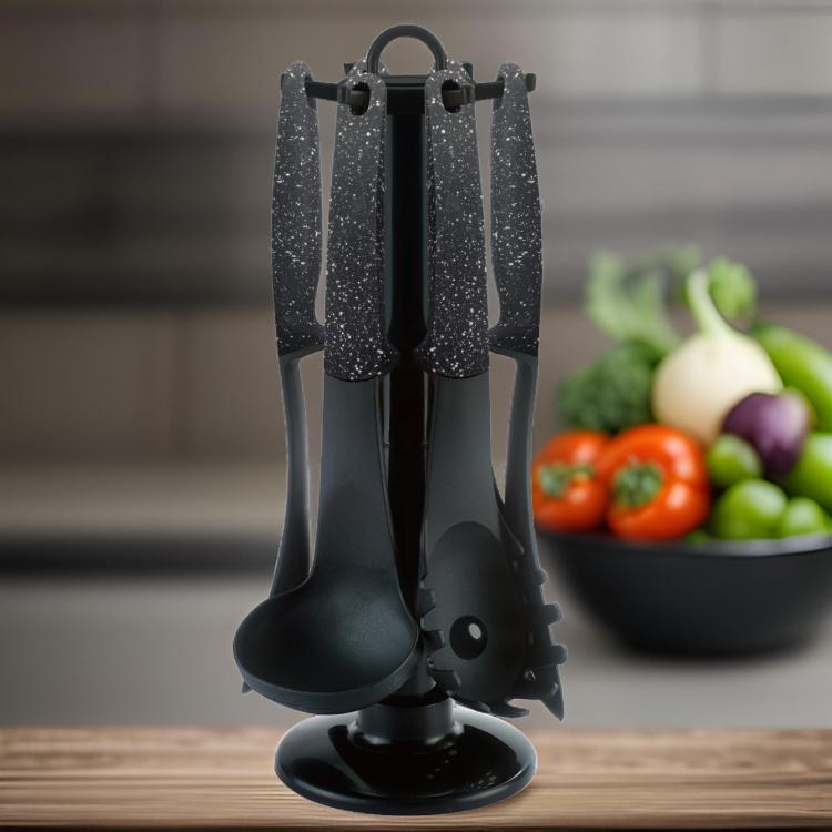 Köksredskapsset 7-delat, roterbart, för matlagning