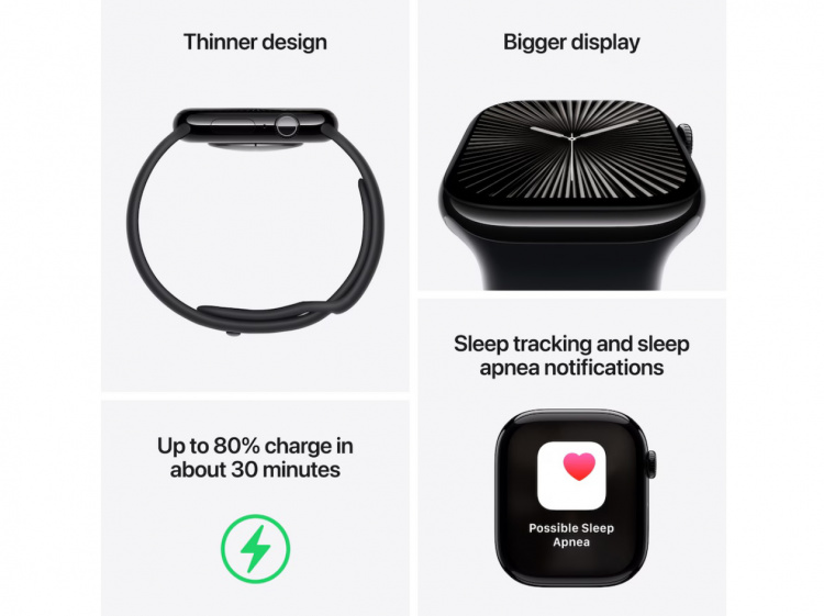 Apple Watch Series 10 46 mm GPS Aluminium (silver)