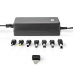 Nedis Universal nätadapter | 36 W | 5 - 24 V DC | 1.80 m | 2.4 A - 3.0 A A | 7 plug(s) | Svart