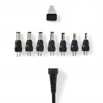 Nedis Universal nätadapter | 36 W | 5 - 24 V DC | 1.80 m | 2.4 A - 3.0 A A | 7 plug(s) | Svart