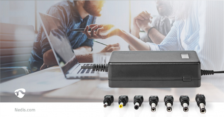 Nedis Universal nätadapter | 36 W | 5 - 24 V DC | 1.80 m | 2.4 A - 3.0 A A | 7 plug(s) | Svart