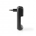 Nedis NiMH Batteriladdare AA / AAA | 1.2 / 9 V DC | 0.5 A A | Underhållsladdning | Euro / Typ C (CEE 7/16) | Batteritypsenergi: AA / AAA / E-Block | Svart Nedis NiMH Batteriladdare AA / AAA | 1.2 / 9 V DC | 0.5 A A | Underhållsladdning | Euro / Typ C (CEE 7/16) | Batteritypsenergi: AA / AAA / E-Block | Svart