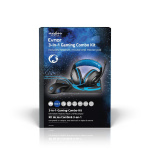 Nedis Gaming Combo Kit | 3-i-1 | Headset, mus och musmatta | Blå / Svart