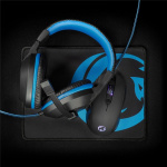 Nedis Gaming Combo Kit | 3-i-1 | Headset, mus och musmatta | Blå / Svart