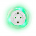 Nedis Plug-In LED Natt Belysning | Dag / natt sensor | 3680 W | 10 lm | Blå / Grön / Vit