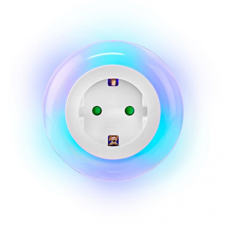 Nedis Plug-In LED Natt Belysning | Dag / natt sensor | 3680 W | 10 lm | Blå / Grön / Vit