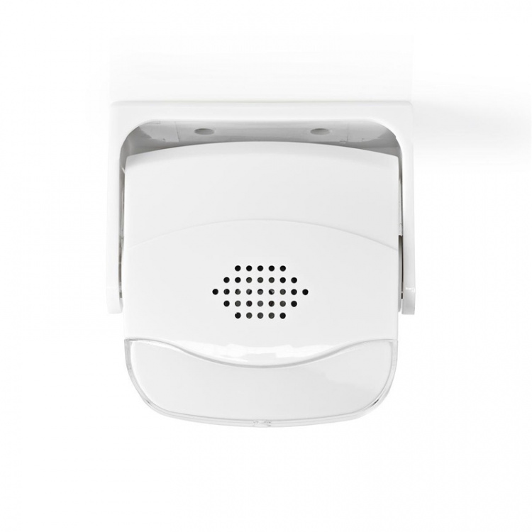 Nedis Rörelsedetektor Larm | Batteridriven | 3x AAA/LR03 | 80 dB | Detektorområde: 1.10 m | Detektorvinkel: 10 ° | Tak / Vägg | Vit