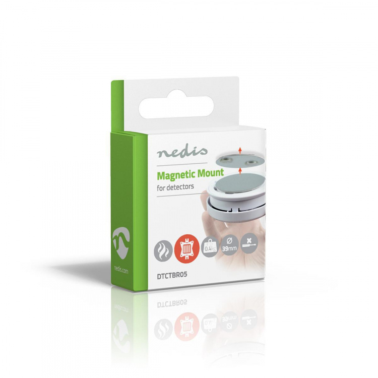 Nedis Montering av detektor | Diameter: 39.4 mm | Magnetisk | Tejp | Silver