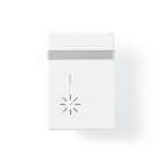 Nedis Trådlösa dörrklockan | Batteridriven | 3 V DC | 1x CR2032 | Volym: 80 dB | Signalområde: 300 m | IP44 | 36 Melodier | 1 Mottagare | Vit