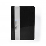 Nedis Trådlösa dörrklockan | Strömadapter | 220 - 240 V AC 50 Hz | 1x CR2032 | Volym: 80 dB | Signalområde: 300 m | IP44 | Justerbar volym | 36 Melodier | 1 Mottagare | Svart Nedis Trådlösa dörrklockan | Strömadapter | 220 - 240 V AC 50 Hz | 1x CR2032 | Volym: 80 dB | Signalområde: 300 m | IP44 | Justerbar volym | 36 Melodier | 1 Mottagare | Svart