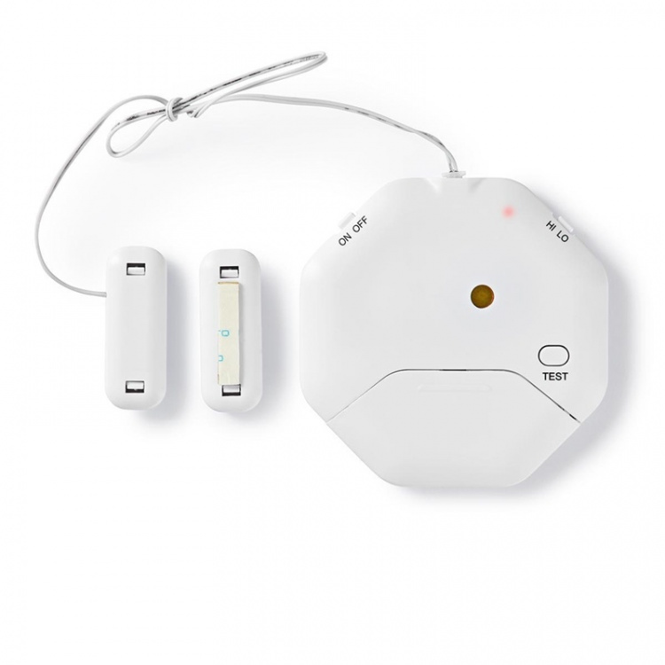 Nedis Dörr Fönster Alarm | Batteridriven | 2x CR2032 | 85 dB | Vit