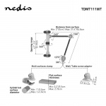 Nedis Tablet Stativ | Universella | Interaktiv | Metall / Vit