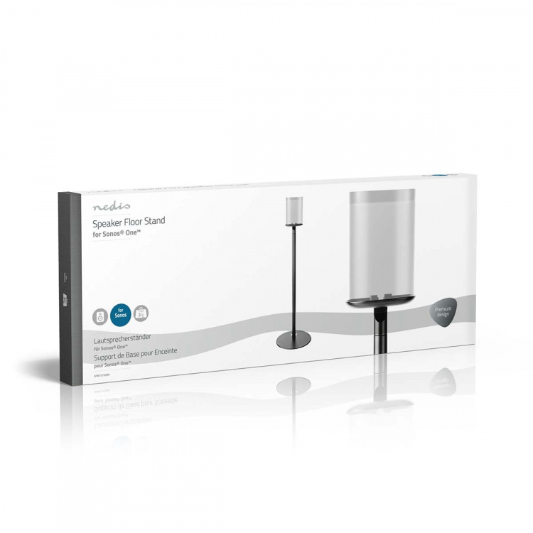 Nedis Högtalar Fäste | Kompatibel med: Sonos® One SL™ / Sonos® One™ / Sonos® PLAY:1™ | Golv | 3 kg | Fast | ABS / Stål | Svart