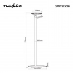 Nedis Högtalar Fäste | Kompatibel med: Sonos® One SL™ / Sonos® One™ / Sonos® PLAY:1™ | Golv | 3 kg | Fast | ABS / Stål | Svart