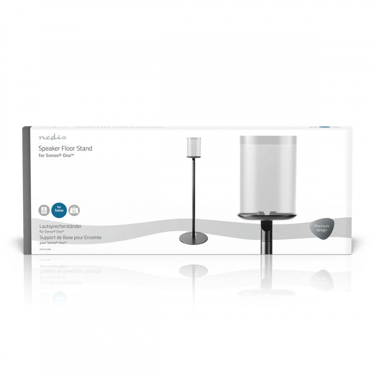 Nedis Högtalar Fäste | Kompatibel med: Sonos® One SL™ / Sonos® One™ / Sonos® PLAY:1™ | Golv | 3 kg | Fast | ABS / Stål | Svart