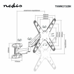 Nedis Verticalt TV Väggfäste | 23 - 55 