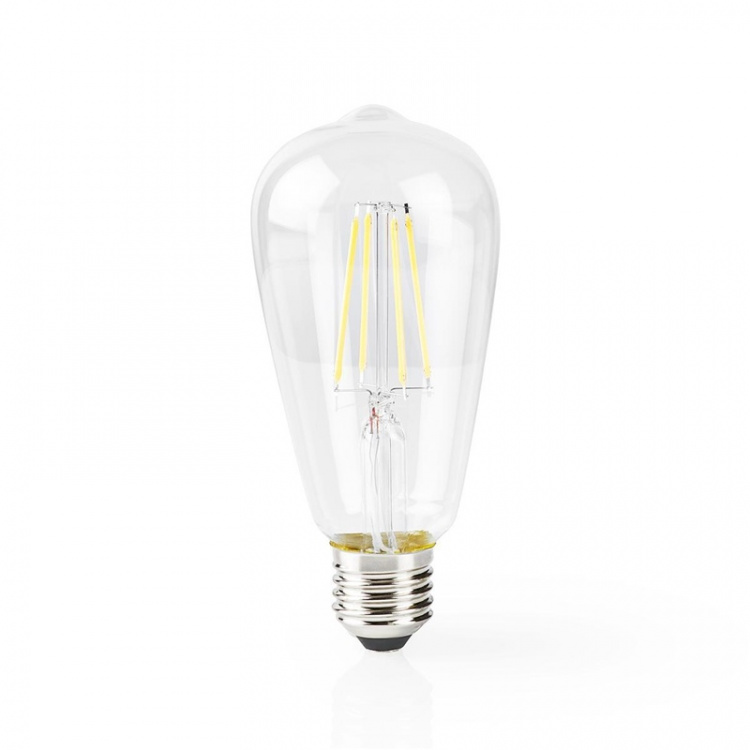Nedis SmartLife LED vintage lampa | E27 | 500 lm | 5 W | Varm Vit | 2700 K | Glas | Android™ / IOS | ST64 | 1 st Nedis SmartLife LED vintage lampa | E27 | 500 lm | 5 W | Varm Vit | 2700 K | Glas | Android™ / IOS | ST64 | 1 st