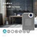 Nedis SmartLife Keramisk PTC Fläktvärmare | 1800 W | 3 Värmeinställningar | Svängning | Display | 15 - 35 °C | Android™ / IOS | Vit