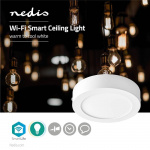 Nedis SmartLife Taklampa | Kall Vit / Varm Vit | Rund | Diameter | 800 lm | 2700 - 6500 K | IP20 | Energiklass: G | Android™ / IOS