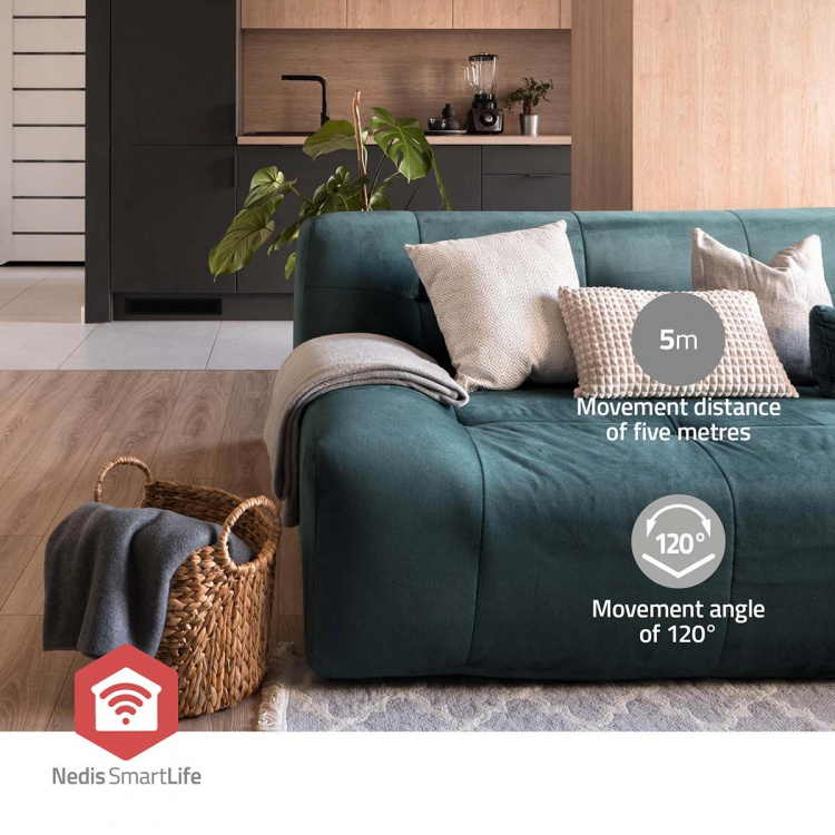 Nedis SmartLife Smartrörelsesensor | Zigbee 3.0 | Batteridriven | IP20 | Detektorvinkel: 120 ° | Detektorområde: 5 m | Max. batteritid: 12 Månader | Vit Nedis SmartLife Smartrörelsesensor | Zigbee 3.0 | Batteridriven | IP20 | Detektorvinkel: 120 ° | Detektorområde: 5 m | Max. batteritid: 12 Månader | Vit