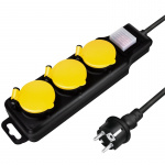 LogiLink Grenuttag 3-vägs med brytare Utomhusbruk IP44